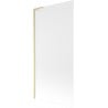 Mexen Next L paroi de baignoire 1 vantail 90 x 150 cm, givré, or brossé - 895-090-000-03-30-55