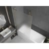 Mexen Next L paroi de baignoire 1-volet 100 x 150 cm, givré, or brossé - 895-100-000-03-30-55