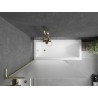 Mexen Next L paroi de baignoire 1-volet 100 x 150 cm, givré, or brossé - 895-100-000-03-30-55