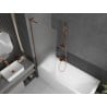 Mexen Next L paroi de baignoire pliante 1-volet 70 x 150 cm, dépoli, or rose - 895-070-000-03-30-60