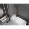 Mexen Next L paroi de baignoire 1-volet 80 x 150 cm, givré, or rose - 895-080-000-03-30-60