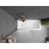 Mexen Next L paroi de baignoire 1-volet 80 x 150 cm, givré, or rose - 895-080-000-03-30-60
