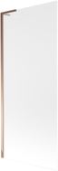 Mexen Next L paroi de baignoire 1-volet 80 x 150 cm, givré, or rose - 895-080-000-03-30-60