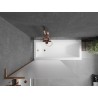 Mexen Next L paravent de baignoire 1 volet 90 x 150 cm, givré, or rose - 895-090-000-03-30-60