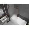 Mexen Next L paravent de baignoire 1 volet 90 x 150 cm, givré, or rose - 895-090-000-03-30-60