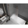 Mexen Next L paroi de baignoire 1 volet 100 x 150 cm, givré, or rose - 895-100-000-03-30-60