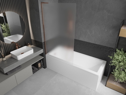 Paroi de baignoire Mexen Next L 1-volet 100 x 150 cm, givre, or rose - 895-100-000-03-30-60
