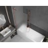 Mexen Next L paroi de douche 1 vantail 80 x 150 cm, givrée, cuivre brossé - 895-080-000-03-30-65