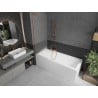 Mexen Next L paroi de baignoire 1 volet 60 x 150 cm, givré, cuivre brossé - 895-060-000-03-30-65