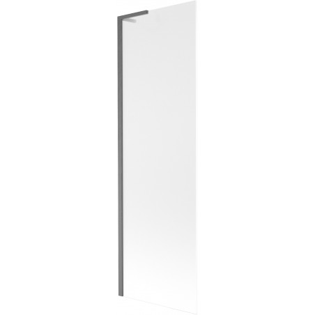 Mexen Next L paroi de baignoire 1 volet 60 x 150 cm, givre, gris métallisé brossé - 895-060-000-03-30-66