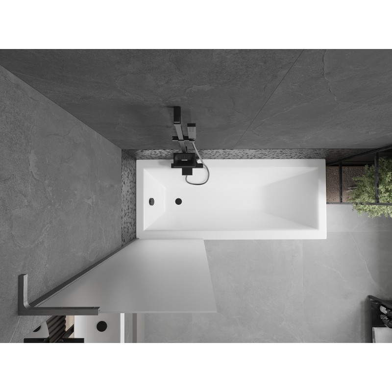 Mexen Next L paravent de baignoire 1-volet 60 x 150 cm, givré, gris canon brossé - 895-060-000-03-30-66