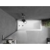 Mexen Next L paravent de baignoire 1-volet 60 x 150 cm, givré, gris canon brossé - 895-060-000-03-30-66