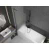 Mexen Next L paroi de baignoire 1 battant 70 x 150 cm, givre, gris canon brossé - 895-070-000-03-30-66