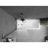 Mexen Next L paroi de baignoire 1 battant 70 x 150 cm, givre, gris canon brossé - 895-070-000-03-30-66