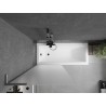 Mexen Next L pare-douche 1-panneau 80 x 150 cm, givré, gris canon brossé - 895-080-000-03-30-66