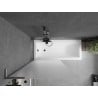 Mexen Next L paroi de baignoire à 1 vantail 90 x 150 cm, givre, gris pistolet brossé - 895-090-000-03-30-66