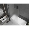 Mexen Next L paroi de baignoire 1 battant 100 x 150 cm, givrée, gris canon brossé - 895-100-000-03-30-66