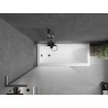 Mexen Next L paroi de baignoire 1 battant 100 x 150 cm, givrée, gris canon brossé - 895-100-000-03-30-66