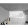 Mexen Vega baignoire rectangulaire 150 x 70 cm avec habillage et paroi 1 volet 80 cm, transparent, chromé - 550115070X900801010?