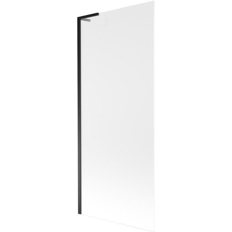 Mexen Next L paroi de baignoire 1 vantail 80 x 150 cm, givre, noir - 895-080-000-03-30-70