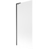 Mexen Next L paroi de baignoire 1 vantail 80 x 150 cm, givre, noir - 895-080-000-03-30-70
