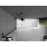 Mexen Next L paroi de baignoire 1 vantail 100 x 150 cm, givré, noir - 895-100-000-03-30-70