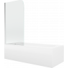 Mexen Vega baignoire rectangulaire 150 x 70 cm avec habillage et paroi 1 volet 80 cm, transparent, chromé - 550115070X900801010?