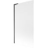Mexen Next L paroi de baignoire 1 vantail 100 x 150 cm, givré, noir - 895-100-000-03-30-70