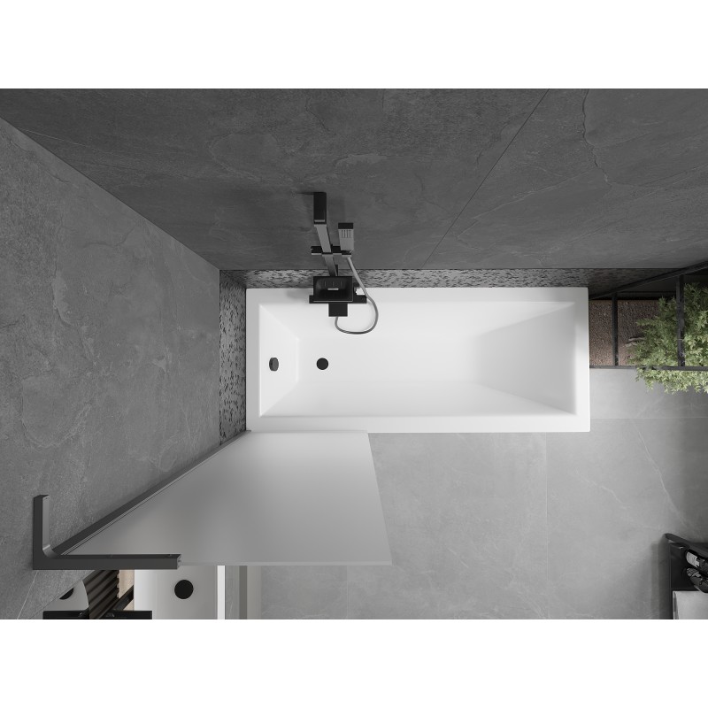 Mexen Next L paroi de baignoire 1 volet 60 x 150 cm, givre, métal canon - 895-060-000-03-30-95