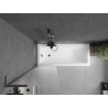 Mexen Next L paroi de baignoire 1 volet 60 x 150 cm, givre, métal canon - 895-060-000-03-30-95