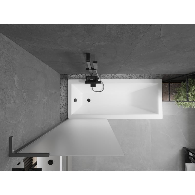 Mexen Next L paroi de douche à un volet 70 x 150 cm, givré, gun métal - 895-070-000-03-30-95