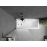 Mexen Next L paroi de baignoire 1 volet 80 x 150 cm, givré, gun metal - 895-080-000-03-30-95