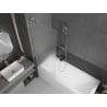 Mexen Next L paroi de baignoire 1 battant 70 x 150 cm, givre, nickel brossé - 895-070-000-03-30-97