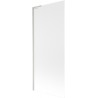 Mexen Next L paroi de baignoire à 1 volet 80 x 150 cm, givre, nickel brossé - 895-080-000-03-30-97