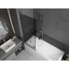 Mexen Next L pare-douche pour baignoire 1 volet 70 x 150 cm, graphite, chrome - 895-070-000-03-40-01