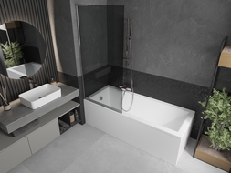 Mexen Next L pare-douche 1 volet 80 x 150 cm, graphite, chrome - 895-080-000-03-40-01