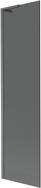 Mexen Next L paravent de baignoire à 1 panneau 50 x 150 cm, graphite, gris pistolet brossé - 895-050-000-03-40-66