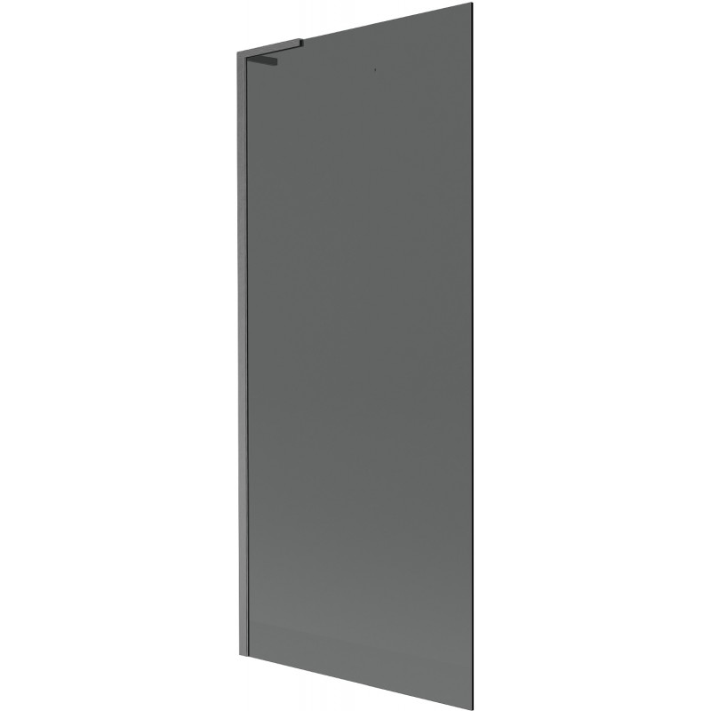 Mexen Next L paravent de baignoire 1-volet 80 x 150 cm, graphite, gris arme brossé - 895-080-000-03-40-66