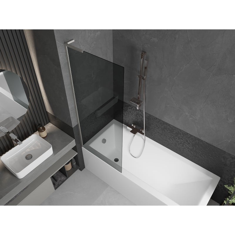 Mexen Next L paroi de baignoire 1-volet 70 x 150 cm, graphite, nickel brossé - 895-070-000-03-40-97
