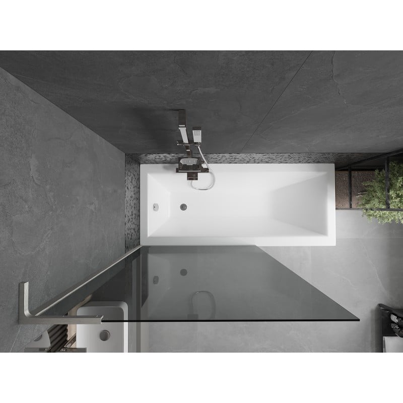 Mexen Next L paroi de douche à 1 volet 100 x 150 cm, graphite, nickel brossé - 895-100-000-03-40-97