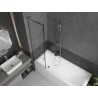 Mexen Next L paroi de baignoire à 1 volet 50 x 150 cm, cadre noir, chrome - 895-050-000-03-70-01