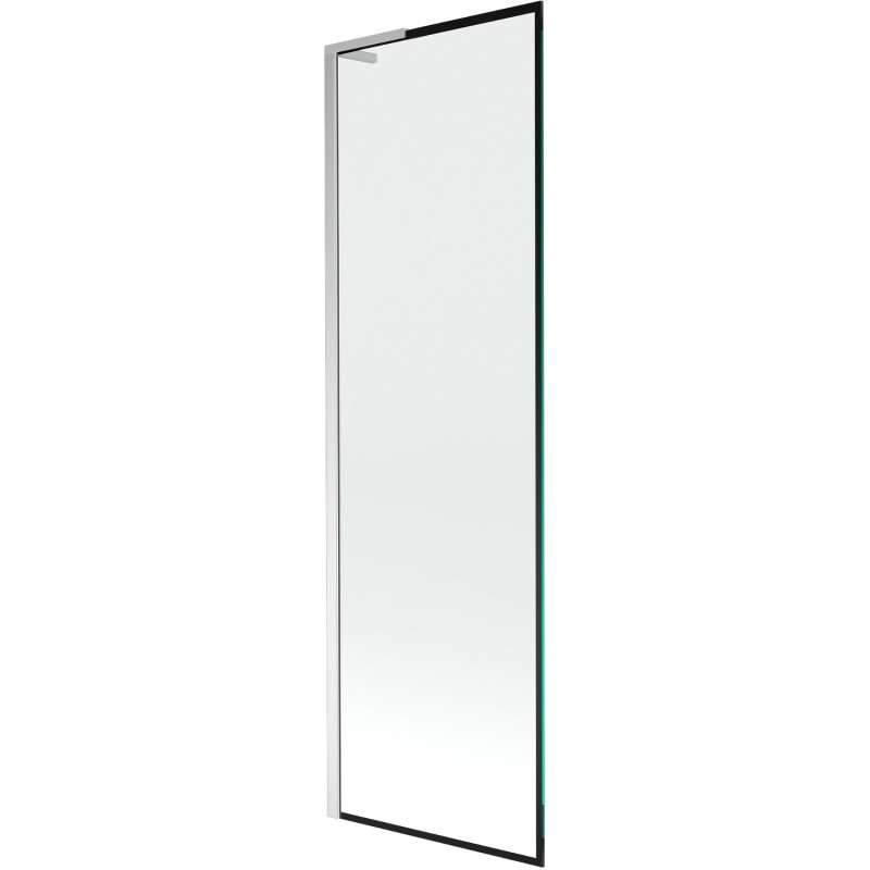 Mexen Next L paroi de baignoire 1-volet 60 x 150 cm, cadre noir, chrome - 895-060-000-03-70-01