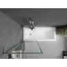 Mexen Next L paroi de baignoire 1-volet 70 x 150 cm, cadre noir, chrome - 895-070-000-03-70-01