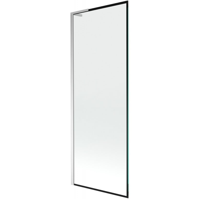 Mexen Next L paroi de baignoire 1-volet 70 x 150 cm, cadre noir, chrome - 895-070-000-03-70-01