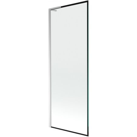 Mexen Next L paroi de baignoire 1-volet 70 x 150 cm, cadre noir, chrome - 895-070-000-03-70-01
