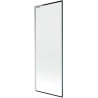 Mexen Next L paroi de baignoire 1-volet 70 x 150 cm, cadre noir, chrome - 895-070-000-03-70-01