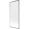 Mexen Next L paroi de baignoire 1-volet 80 x 150 cm, cadre noir, chrome - 895-080-000-03-70-01