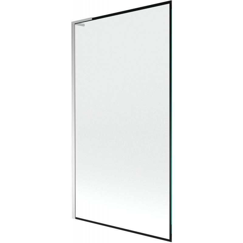 Mexen Next L paroi baignoire 1 volet 100 x 150 cm, motif noir, chrome - 895-100-000-03-70-01