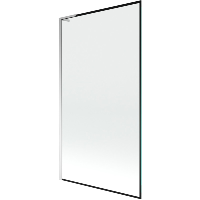 Mexen Next L paroi de baignoire pivotante 1 volet 100 x 150 cm, cadre noir, chrome - 895-100-000-03-70-01