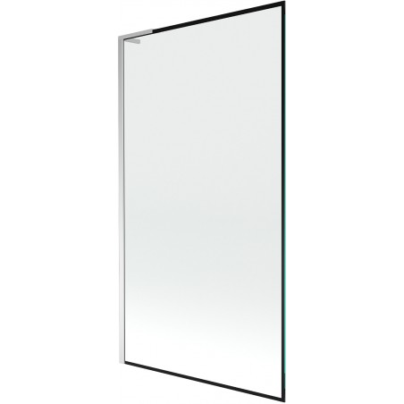 Mexen Next L paroi baignoire 1 volet 100 x 150 cm, motif noir, chrome - 895-100-000-03-70-01
